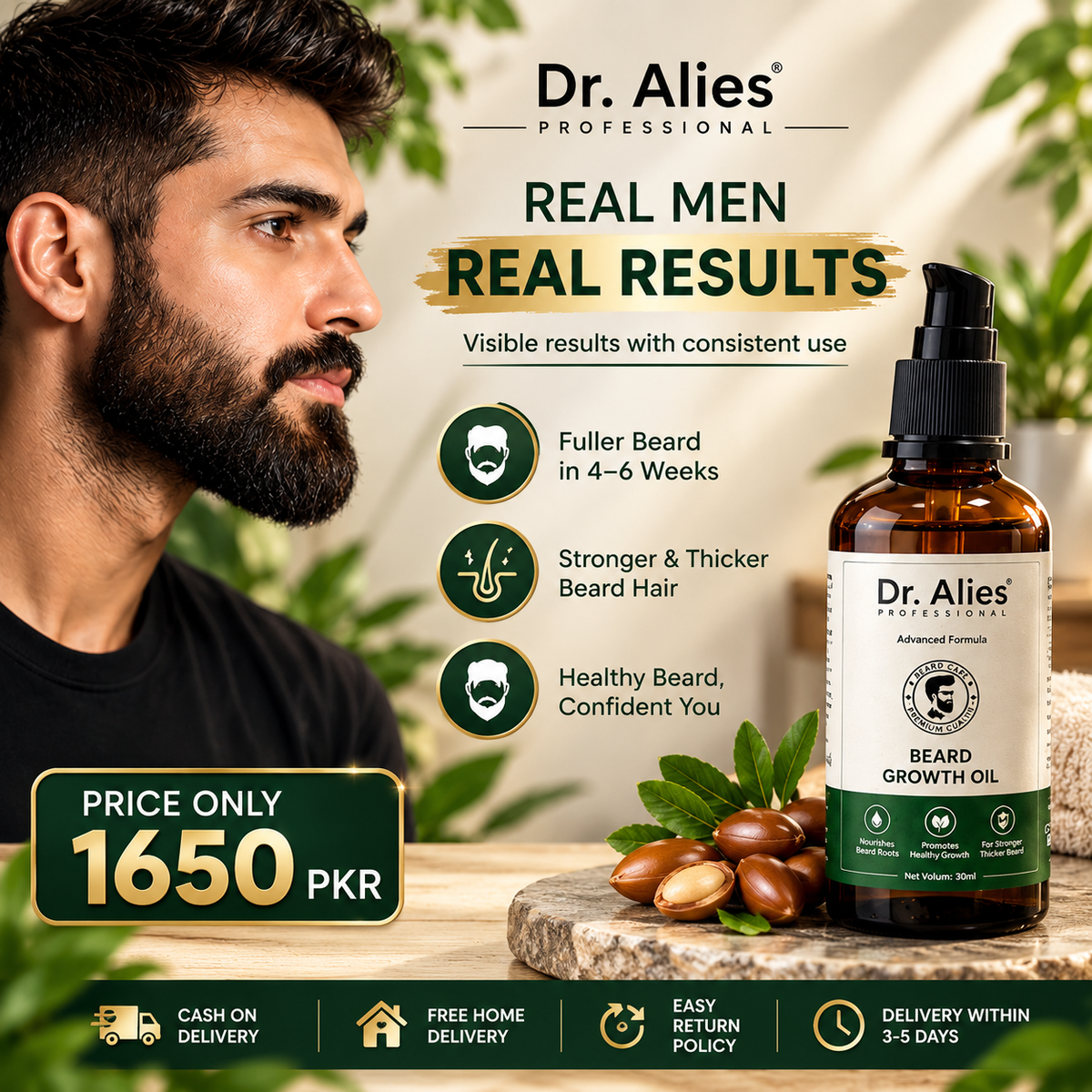 Dr. Alies Professional Advanced Beard Growth Oil for Men